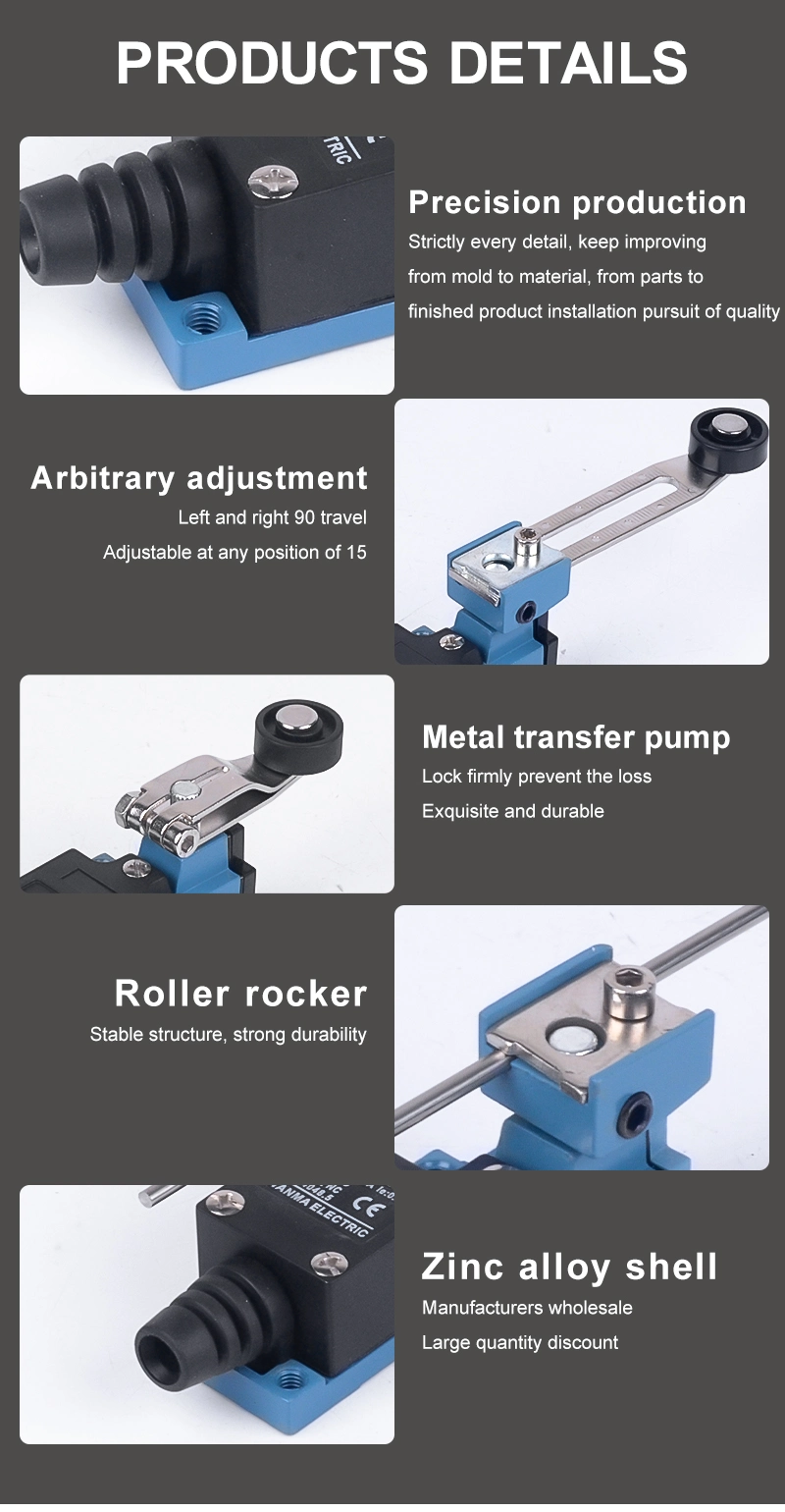 IP65 Waterproof Roller Type Limit Switch / Xck M Electrical Lever Switches