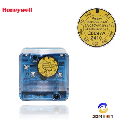 Los interruptores de presión de Honeywell se utilizan para los accesorios originales de quemadores industriales de la serie completa C6097