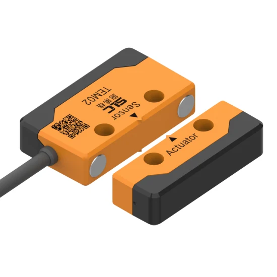 Interruptor de seguridad sin contacto RFID serie SLC TEM 02 con retención magnética y conexión en serie